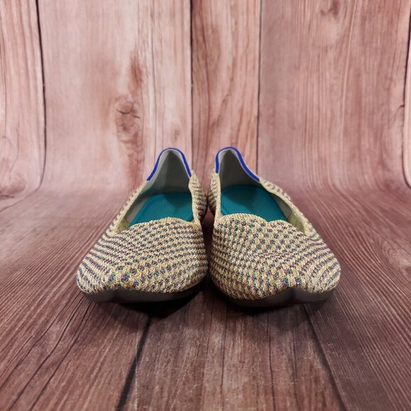 Rothys The Point Womens Size 9.5 Multi Metallic Knit Flats Shoes Retired - Picture 6 of 15